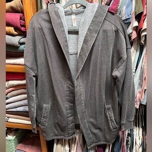 Mono B Gray Sweatshirt Cardigan